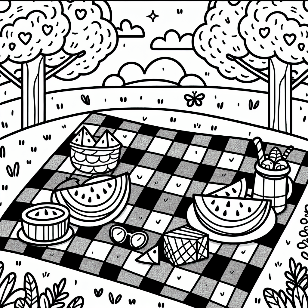 Пикник с арбузом