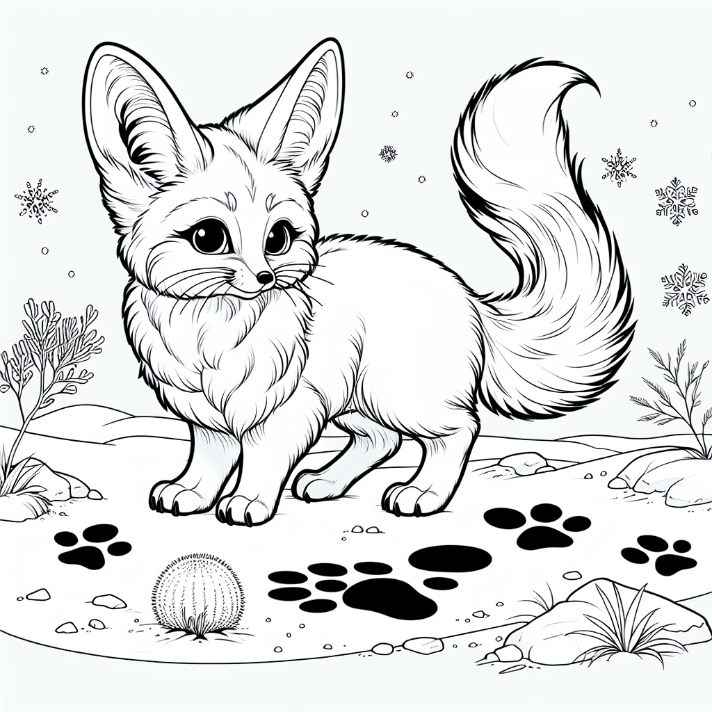 Песец зимой